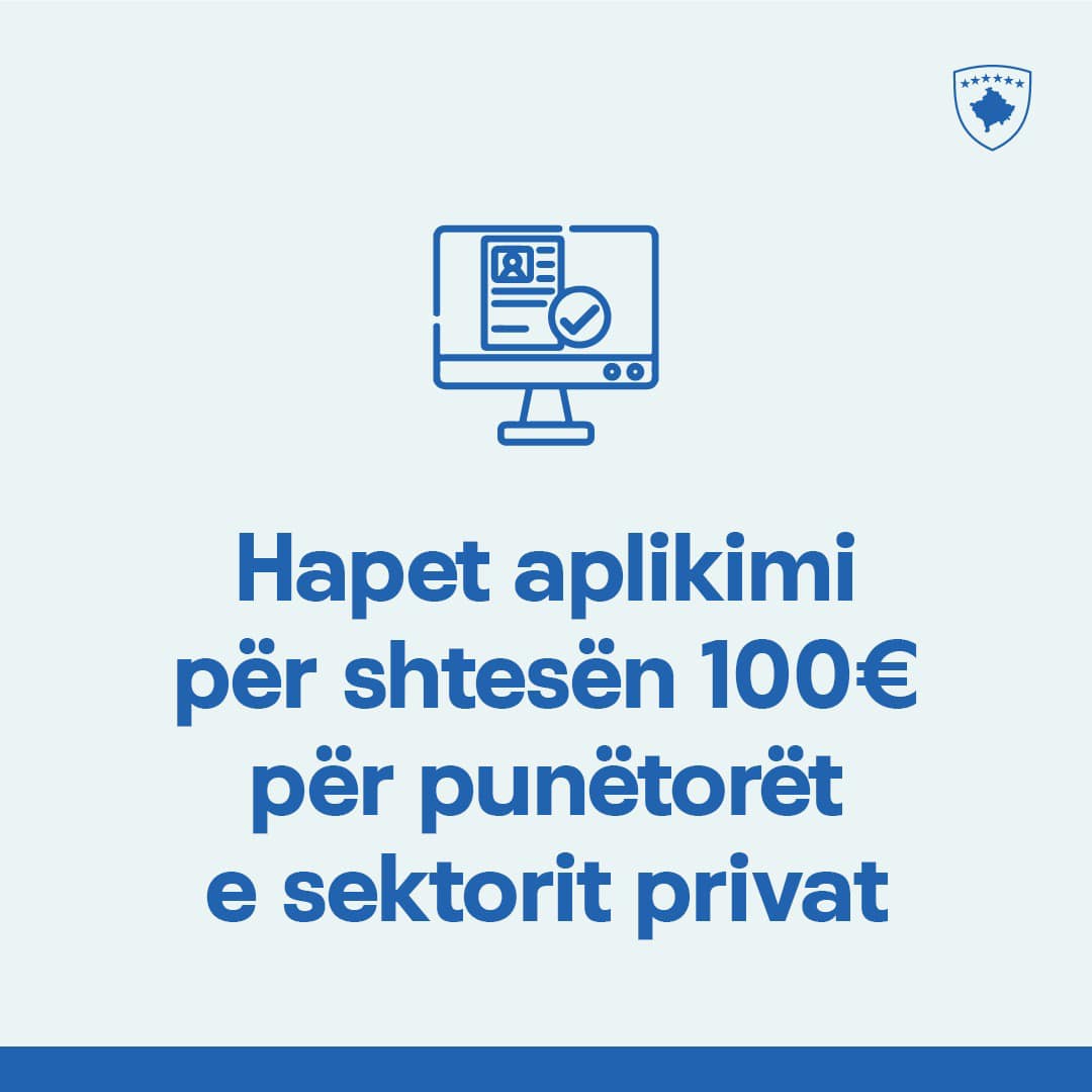Subvencionimi i pagës: Hapet aplikimi për mbështetje prej 100 euro për punëtorët