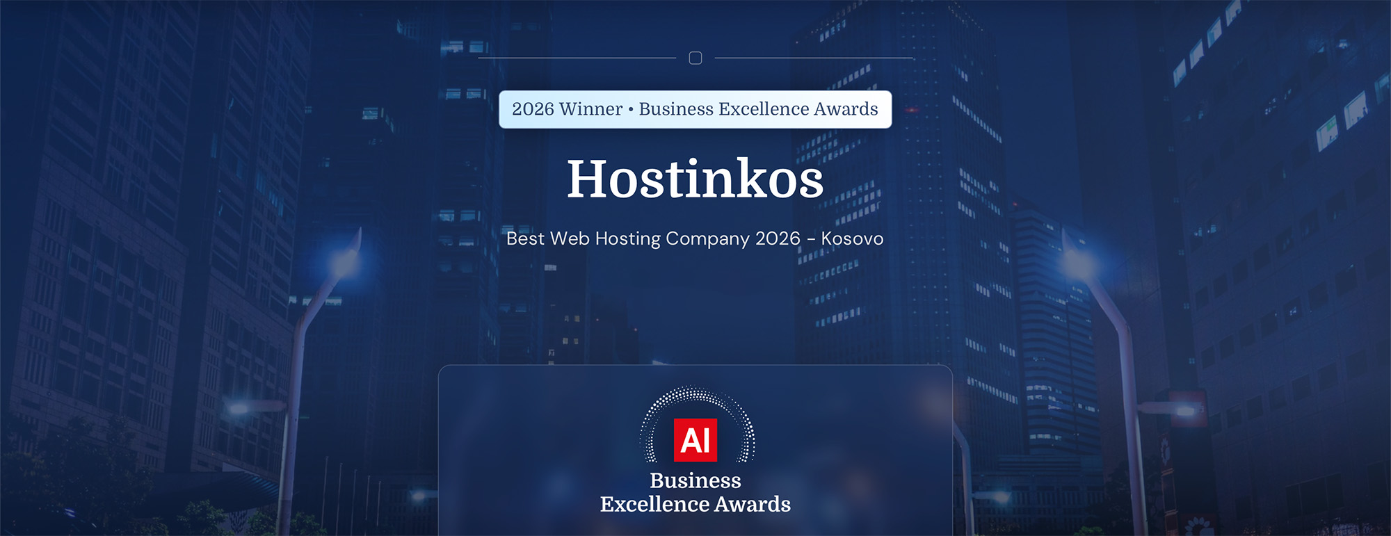 Hostinkos Fiton Çmimin “Best Web Hosting Company 2026 – Kosovo”